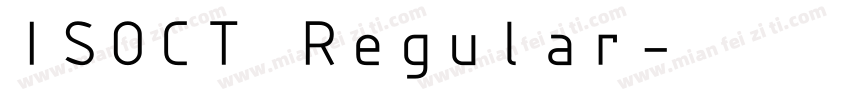 ISOCT Regular字体转换